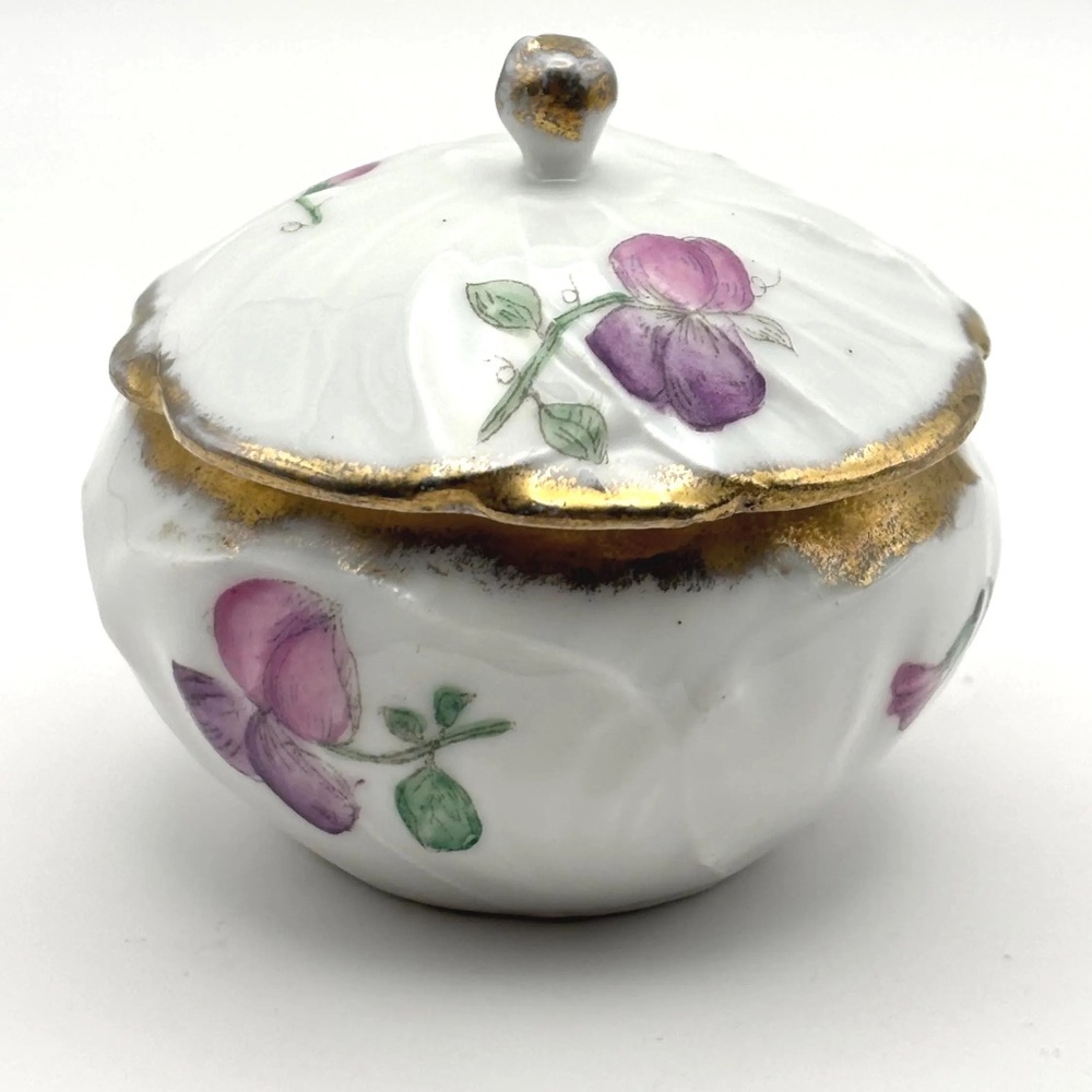 Antique La Violette Limoges France Trinket Dish (Circa 1901)